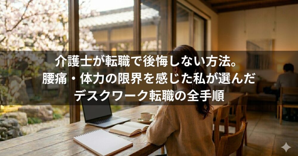 介護士が転職で後悔しない方法。デスクワーク転職の全手順