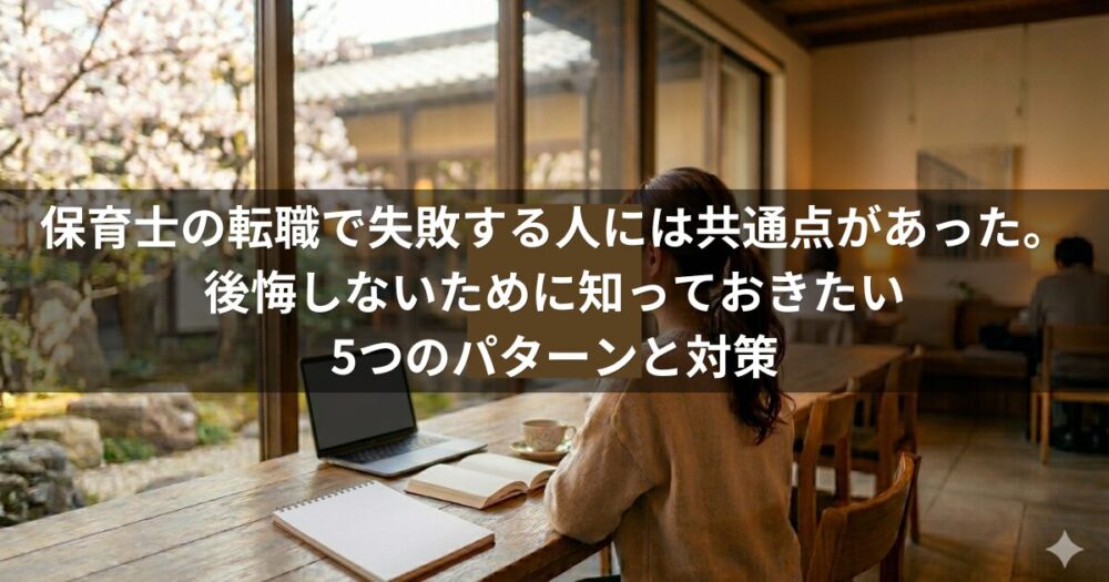 保育士の転職で失敗する人の共通点と対策