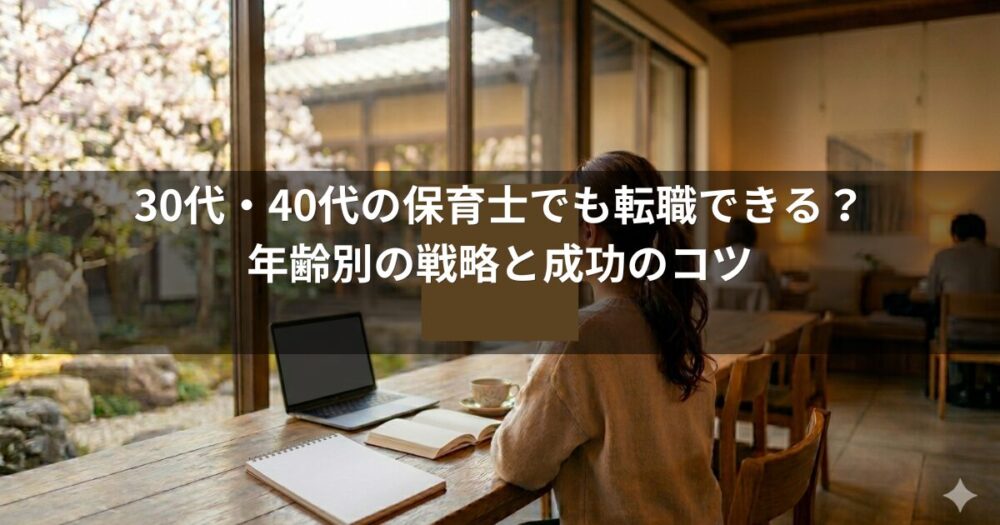 30代・40代の保育士の転職戦略と成功のコツ